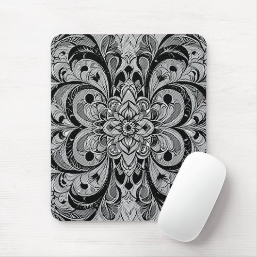 Color Symphony Mandala – Bold Psychedelic Floral Mousepad (Mit Mouse)