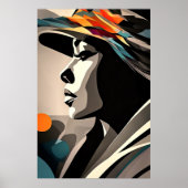 Color Symphony on Abstrakt Face Poster (Vorne)