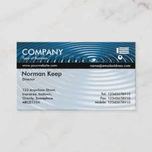 Color Tex Banded - Concentric Rings - BlueChrome Visitenkarte