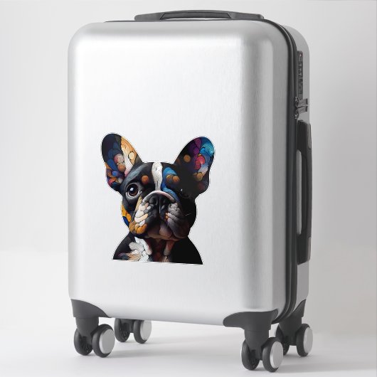 Color Theory Frenchie Aufkleber (Koffer)