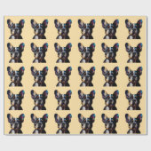 Color Theory Frenchie Geschenkpapier (Flach)