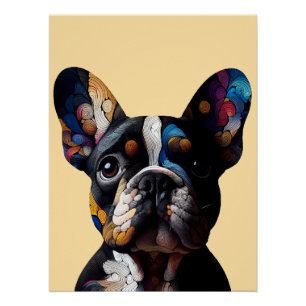 Color Theory Frenchie Poster