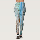 color turquesa con notas musicales leggings (Rückseite)