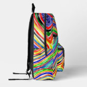 "Color Vortex" – Abstract Art Backpack Bedruckter Rucksack (Links)