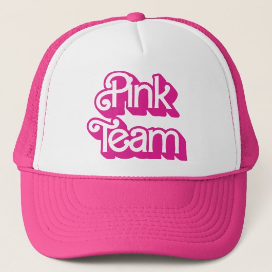 Color War Pink Team Hat Truckerkappe (Vorderseite)