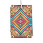 Color Wave Fusion – Modern Abstract Swirl Art Autolufterfrischer (Rückseite)