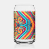 Color Wave Fusion – Modern Abstract Swirl Art Dosenglas (Vorderseite)