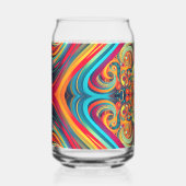 Color Wave Fusion – Modern Abstract Swirl Art Dosenglas (Rückseite)