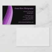 Color Waves Business Card, Lila Visitenkarte (Vorne/Hinten)