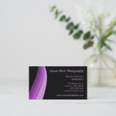 Color Waves Business Card, Lila Visitenkarte (Stehend Vorderseite)
