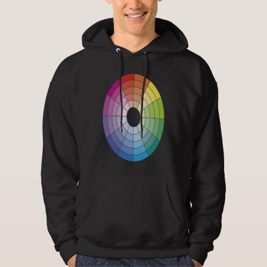 Color Wheel Artistic Artist Cute Fun Beautiful Hoodie (Vorderseite)