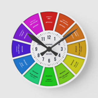 Color Wheel Wall Clock – Modern Rainbow Minimalist Runde Wanduhr