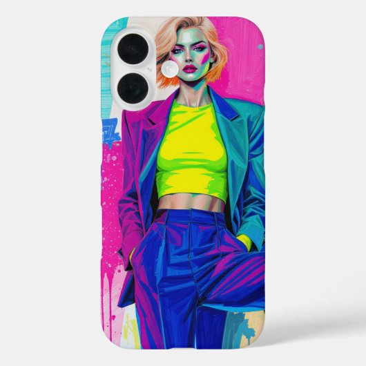 Color Whisper – iPhone 16 Case (Rückseite)