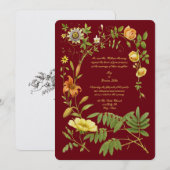 Color Wildflowers Border Einladung (Vorne/Hinten)