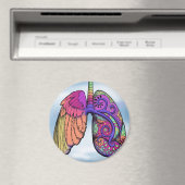 Color Winged Paisley Lung Magnet (In Situ (Geschirrspüler))