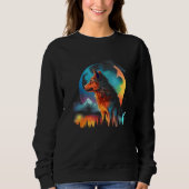 Color Wolf Mountains  Graphics Sweatshirt (Vorderseite)
