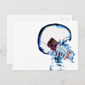 Color X-Ray Vision Skeleton Skull Handy Postkarte (Vorne/Hinten)