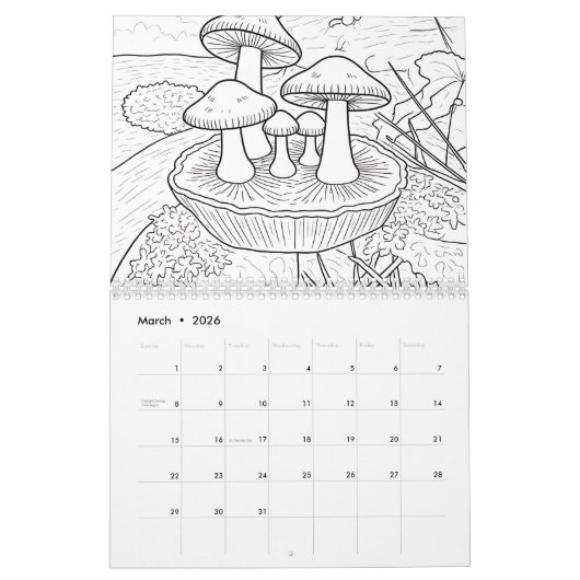 Color your own kalender (Mär 2026)