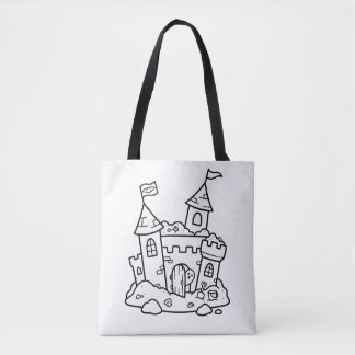 Color Your Own Spooky Sandcastle Ghost Summer Tasche