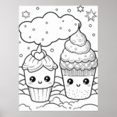 Color Yourself Kawaii Wall Poster (Vorne)