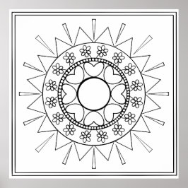 Color Yourself Mandala Poster