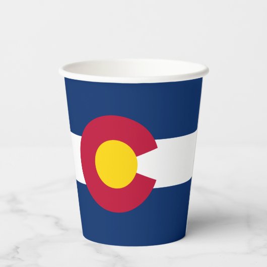 Coloradan Flag, Flag of Colorado Pappbecher (Rückseite)