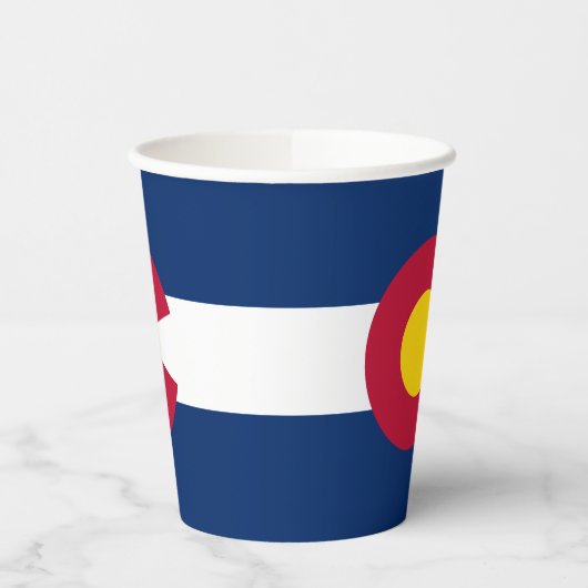 Coloradan Flag, Flag of Colorado Pappbecher (Links)