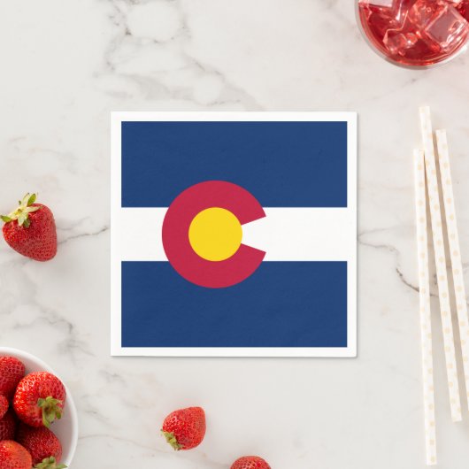 Coloradan Flag, Flag of Colorado Serviette (Beispiel)