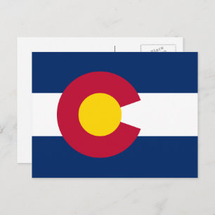 Coloradan Flag, Flagge Colorado Postkarte