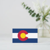 Coloradan Flag, Flagge Colorado Visitenkarte (Stehend Vorderseite)