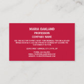 Coloradan Flag, Flagge Colorado Visitenkarte (Rückseite)