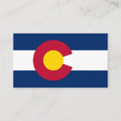 Coloradan Flag, Flagge Colorado Visitenkarte (Vorderseite)