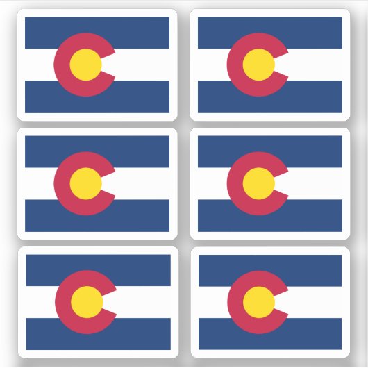 Coloradan-Flagge, amerikanische Staatsflagge Aufkleber (Vorderseite)