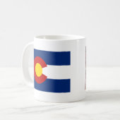 Coloradan Flagge + Karten-Tasse Kaffeetasse (Vorderseite Links)