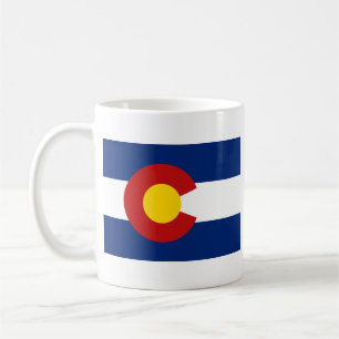Coloradan Flagge + Karten-Tasse Kaffeetasse