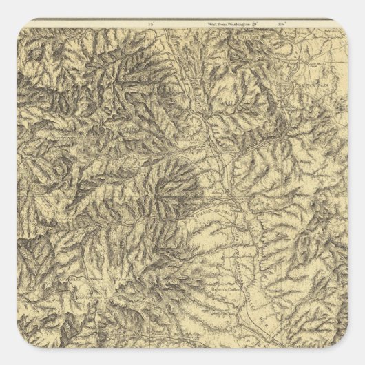 Colorado 11 quadratischer aufkleber (Vorderseite)