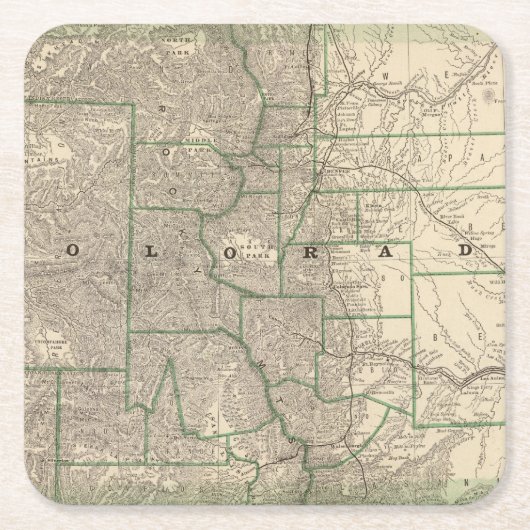 Colorado 12 rechteckiger pappuntersetzer (Vorderseite)