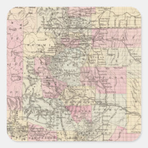 Colorado 14 quadratischer aufkleber