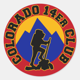 Colorado 14er Club Runder Aufkleber