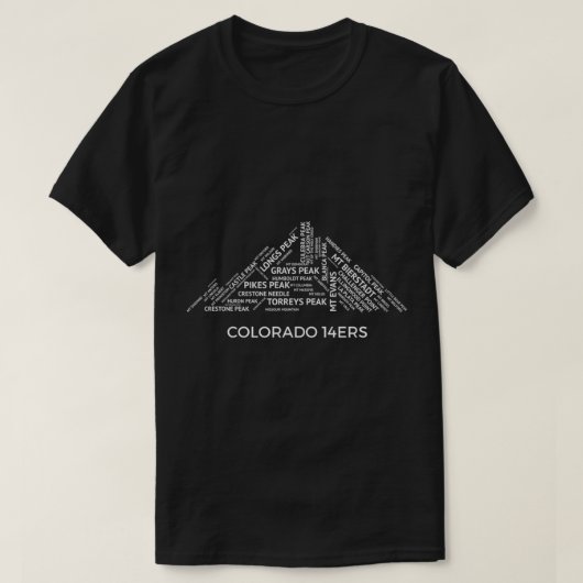 Colorado 14er Long Sleeve Fourteener Mountains mit T-Shirt (Design vorne)