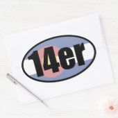 Colorado 14er ovaler aufkleber (Umschlag)