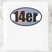 Colorado 14er ovaler aufkleber (Tasche)