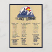 Colorado 14ers Fourteeners Bergsteigen Postkarte (Vorderseite)