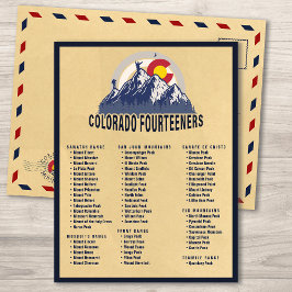 Colorado 14ers Fourteeners Bergsteigen Postkarte