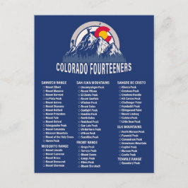 Colorado 14ers Fourteeners Bergsteigen Postkarte