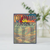 Colorado 14ers Fourteeners Bergsteigen Postkarte (Stehend Vorderseite)