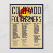 Colorado 14ers Fourteeners Bergsteigen Postkarte (Vorderseite)