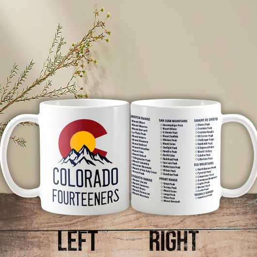 Colorado 14ers Fourteeners Mountain Souvenirs Kaffeetasse