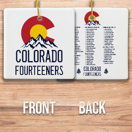Colorado 14ers Fourteeners Mountain Souvenirs Keramikornament