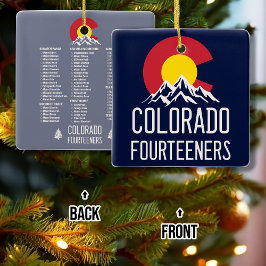 Colorado 14ers Fourteeners Mountain Souvenirs Keramikornament